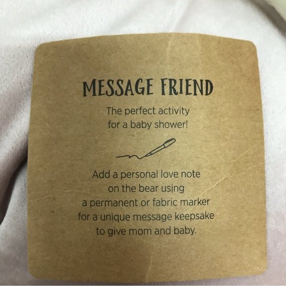 🔥FLASH SALE PRICE FIRM🔥 

DEMDACO pink message friend bear - Picture 7 of 15